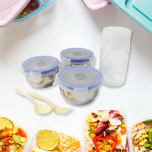 Compact Stainless Steel Airtight Lunch Box Set - 4 pcs (3 Leakproof 1 Bottle)