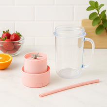 Portable Crusher Juicer With Handle & Straw, USB Rechargeable Multi Blades (420 ML)