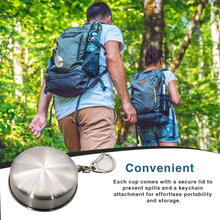 2 in 1 Camping Folding Cup with Keychain (1 Pc)