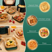 Square Air Fryer Disposable Paper Liner  (50 Pcs Set / 160mmx45mm)