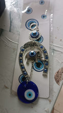 Decorative Evil Eye Hanging with Elephant and Horseshoe Motif, Wind Chime (1 Pc)